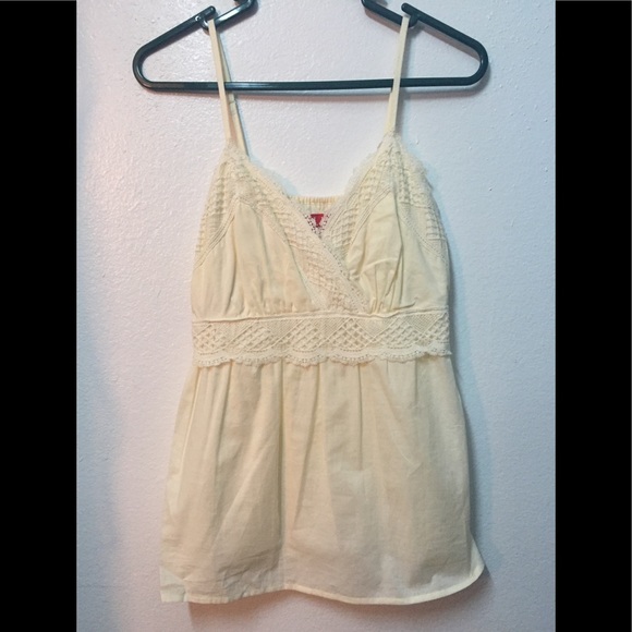 Elle Cream color adjustable spaghetti strap top - Picture 1 of 5